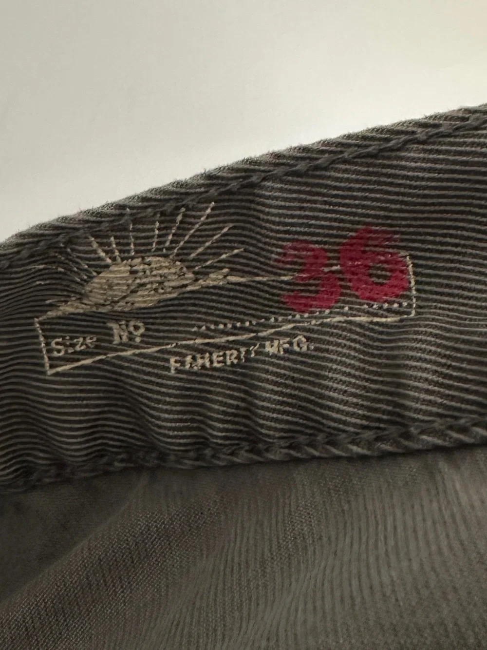 Faherty Original Comfort Twill 5-Pocket Pant Rugged Grey Size 36x34